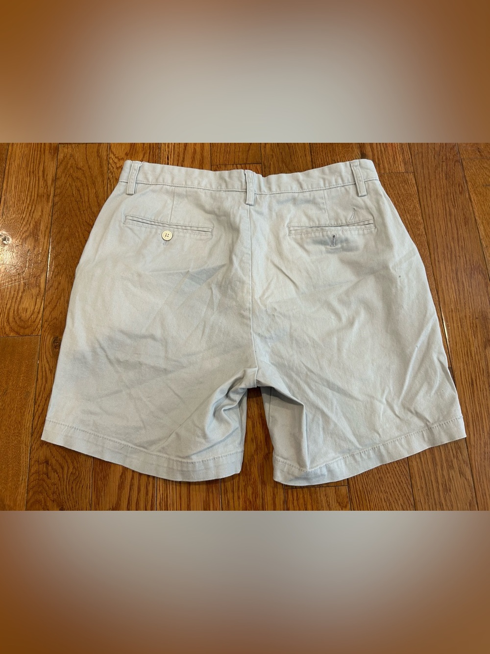 Nautica The Deck Short Mens 32W Classic Fit Stretch Flat Front Beige Shorts - Picture 9 of 9